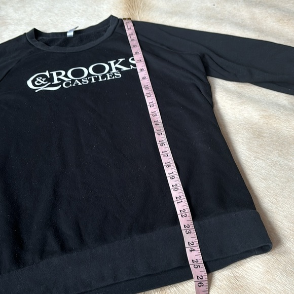 CROOKS & CASTLES Black Pullover Crewneck Sweatshirt - Picture 6 of 7